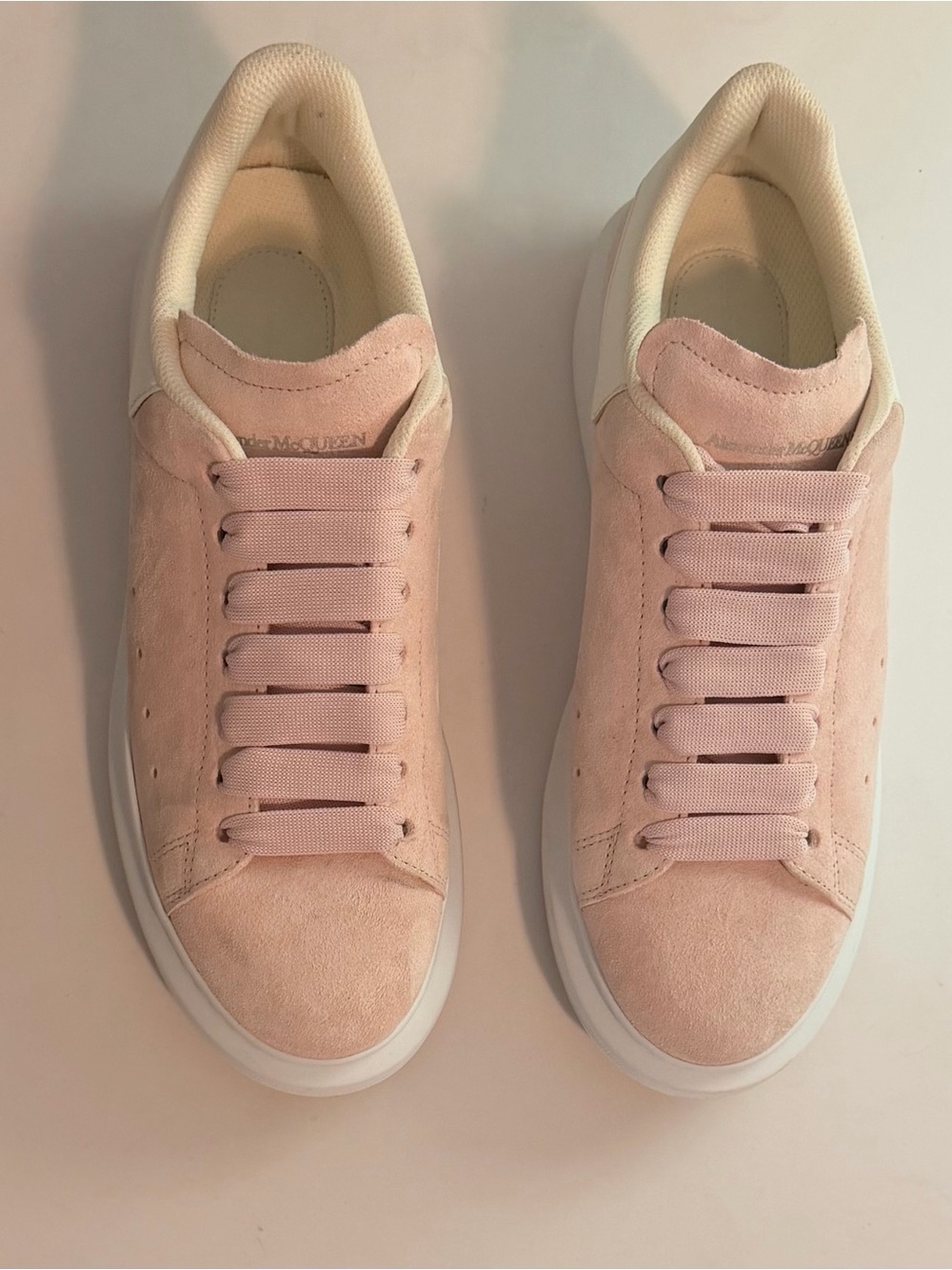 Alexander McQueen Oversized Suede Sneakers - Blush Pink Size 39